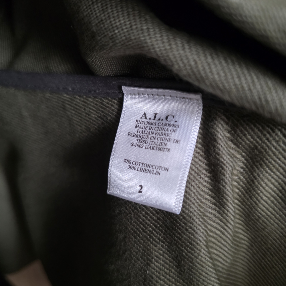 A.L.C. Olive Green Military-Style Utility Jacket - Picture 3 of 4